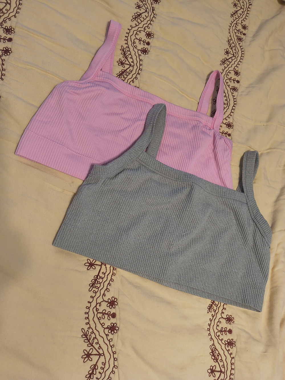 TORRID Ribbed Bralette Twin Pack in Pink and Gray